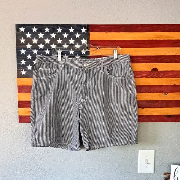 Pinstriped Shorts | Size 18 - Picture 1 of 7
